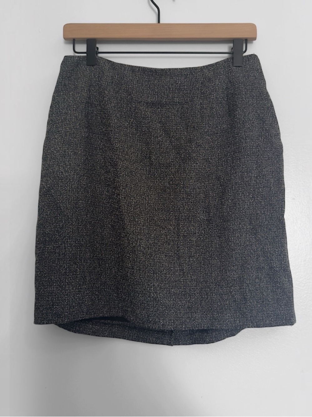 Ellen Figg Gray Mini Skirt Made in USA Size 10 Lined Office Work Career